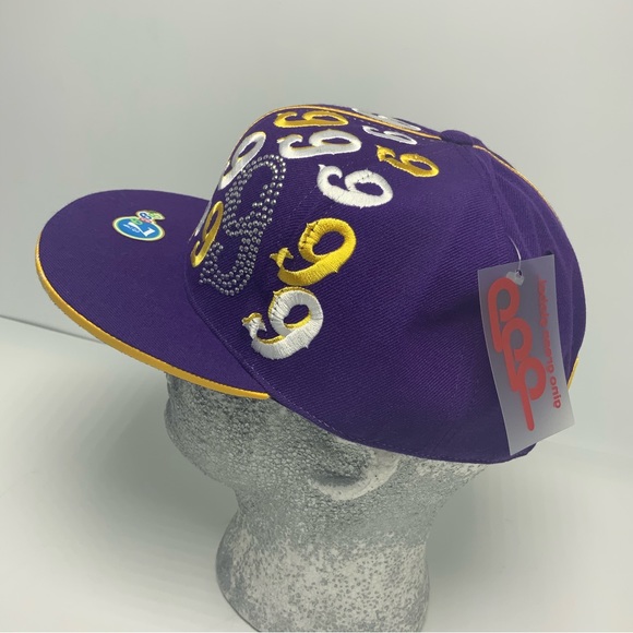 Gino Green Global Purple Yellow Studded 59FIFTY Hat - Picture 2 of 5